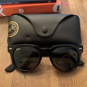 RayBan Black Meteor Polarized Unisex Sunglasses
